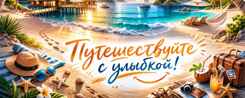 Пример обложки ВК турагентства, сгенерированный нейросетью