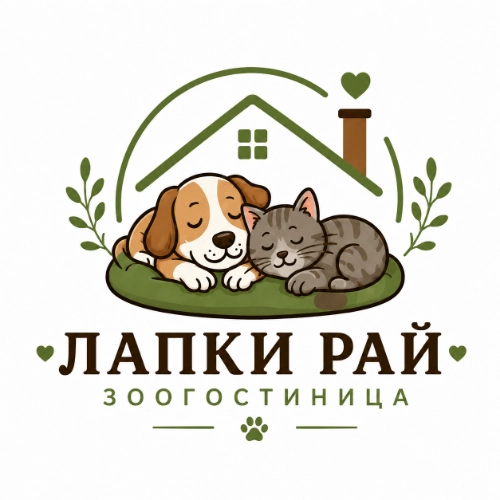 Пример логотипа зоогостиницы, сгенерированный нейросетью