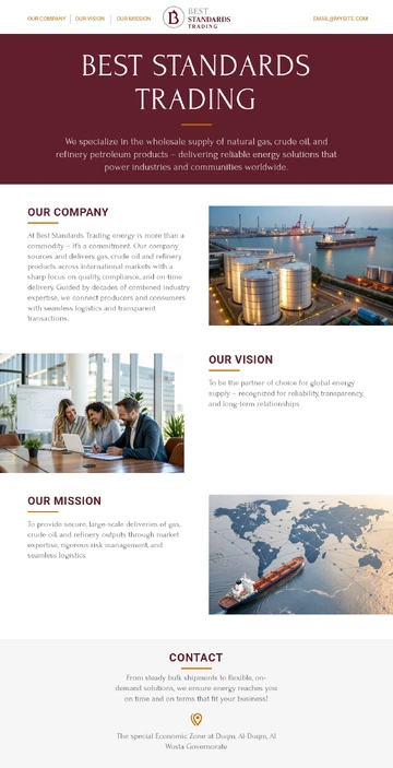 Пример сайта сырьевой компании