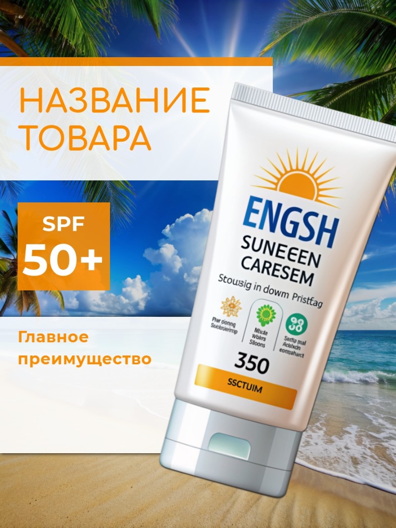 Образец карточки товара крем для загара