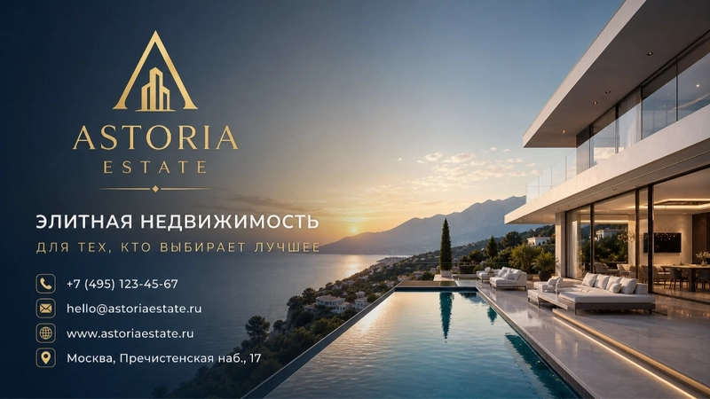 Пример презентации агентства недвижимости, сгенерированной нейросетью
