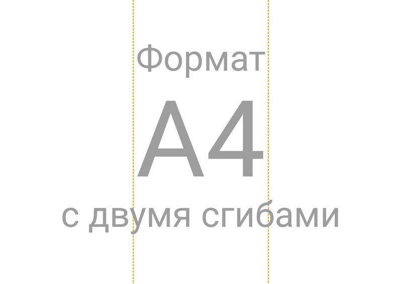 Бланк евробуклета, формат А4 с двумя сгибами